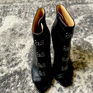 4 inch open toe booties